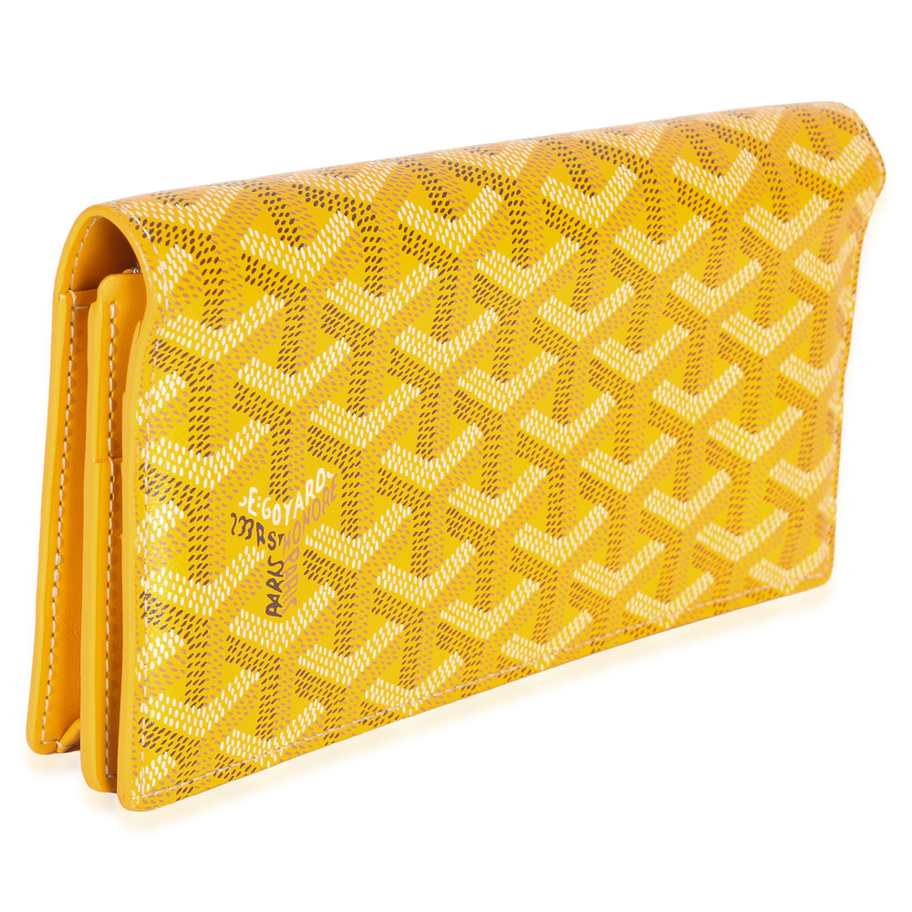 Goyard Yellow Goyardine Canvas Richelieu Wallet - Picture 3 of 8
